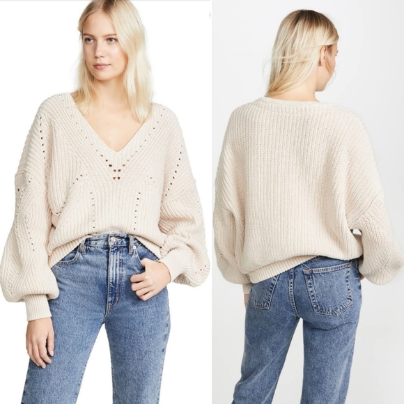 Free People Slouchy Pull Over Sweater Size Small - Picture 2 of 8